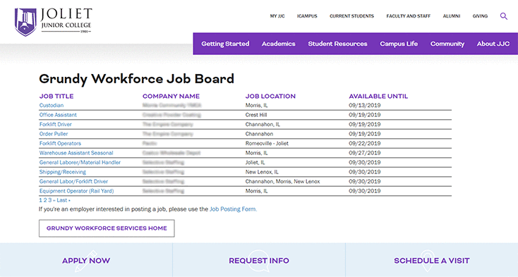 job board details page