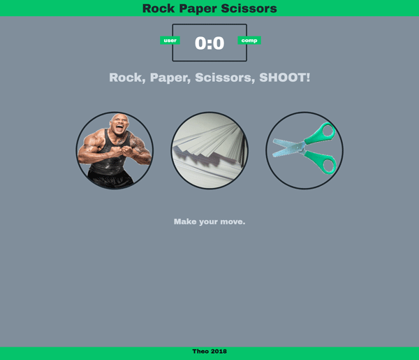 Rock Paper Scissors JS game